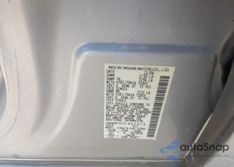 2007 Nissan Frontier Se из США, поврежденный, VIN 1N6AD07U77C417171